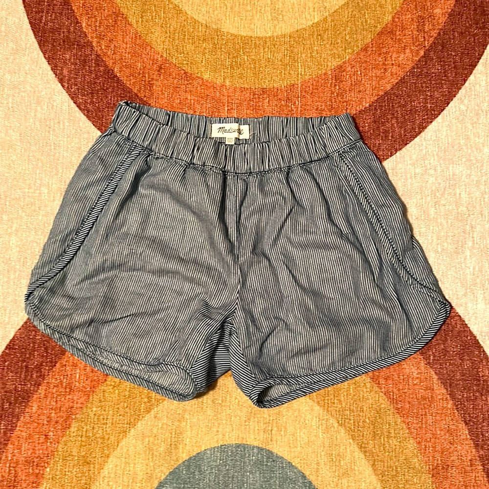 Madewell pull-on stripe shorts
